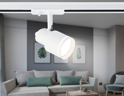 Трековый однофазный светильник со сменной лампой GU10 GL 5205 WH белый GU10 max 12W