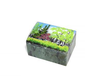 Шкатулки из камня змеевик, разные виды