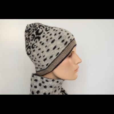 Шарф воротник пятнистый серый Vizio Италия 8077 SA