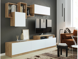 ГОСТИНАЯ МАДЕРА (крафт золотой, белый), 2400*600*445