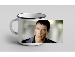 Кружка металлическая эмалированная Jean-Claude Van Damme, Жан-Клод Ван Дамм №6