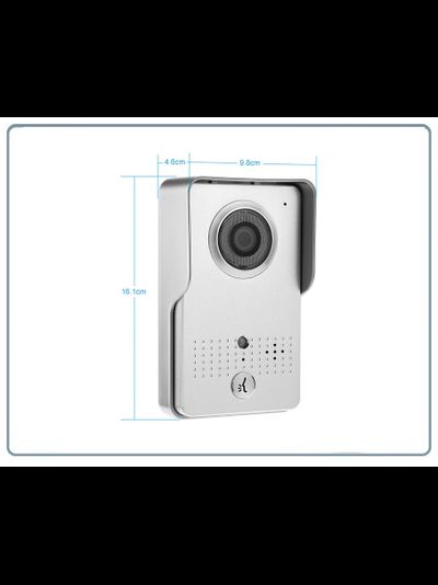 WiFi/LAN вызывная панель видеодомофона, интерком связь с активным подавлением шума, открытие замка через мобильное приложение, VGA. до - 20 град.С.