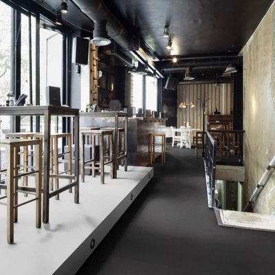 Виниловый пол Wineo 800 Tile XXL Solid Black DB00103-1, клеевой, большого формата