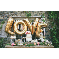 Фольгированные буквы LOVE