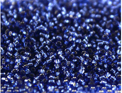 Японский бисер Toho 11/0 35 Transparent Silver-Lined Sapphire / Прозрачный сапфир