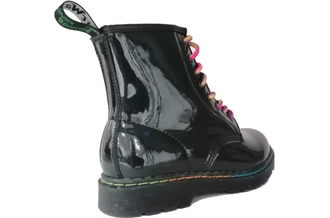 Ботинки Dr. Martens 1460 Rainbow Patent черные мужские