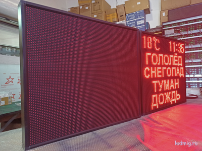 Табло погодных условий 1010*850мм+пульт 15м
