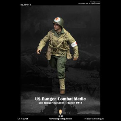 Медик Ирвин Уэйд ("Спасти рядового Райана") - КОЛЛЕКЦИОННАЯ ФИГУРКА 1/6 WWII US Ranger Combat Medic France 1944 (FP010) - Facepoolfigure