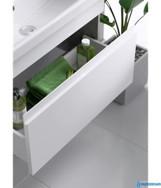 Подвесная тумба под умывальник «Смарт-60», цвет бетон светлый