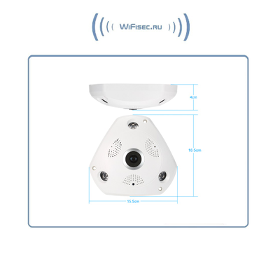 BESDER_SS. Потолочная - настенная WiFi/LAN видеокамера панорамная с DVR, 960P HD (IP Pro (VR cam. EseeCloud))