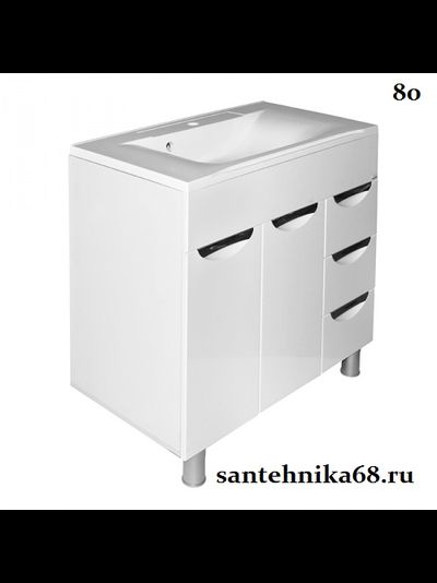 Тумба для ванной Микслайн ЭТЬЕН 65 75 80 90 100 см ПВХ с раковиной Andrea Элен 65 75 80 90 100см