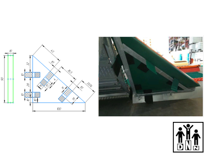 Мат защитный угловой для тюбинговых трасс 0,9х1х0,1м крепление на липучках DNN