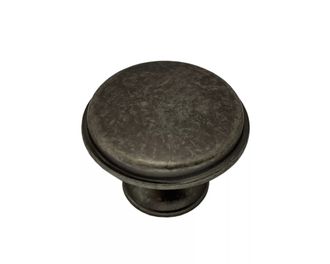 Ручка-кнопка RK-168, диаметр 27 мм, античное олово