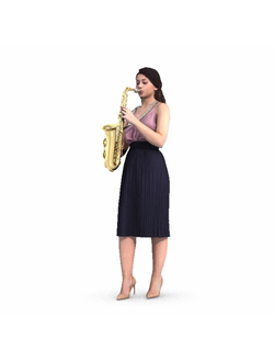 музыканты Девушка с саксофоном bianca 023