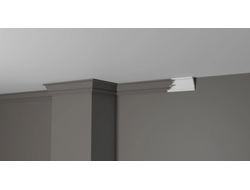 Потолочный плинтус DECOR-DIZAYN DD24, из дюрополимера, под покраску, ударопрочный, 2 метра
