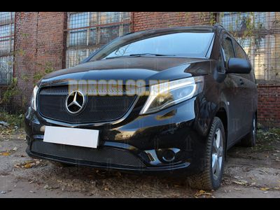 Защита радиатора Mercedes-Benz Vito III (W639) 2010-2014 black