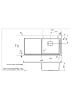Мойка Reginox Phoenix 40 LONG L Right lux