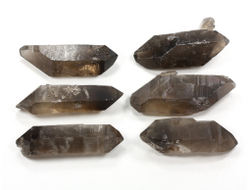 Кварц дымчатый, раухтопаз, кристалл двухголовик в ассортименте, Бразилия (44-48 мм, 12-16 г) №35769