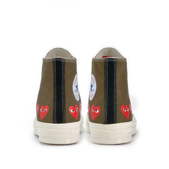 Кеды Converse Play Comme Des Garcons высокие хаки