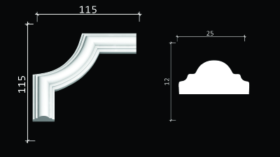 Декоративный уголок C1-DD35 (комплект 4 штуки)