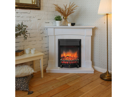 Угловой камин Andrea WT с очагом Fobos