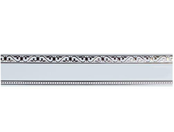 Карниз Монарх 3,2м белый с хромом [26531]