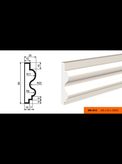 Фасадный молдинг из пенополистирола с покрытием LEPNINAPLAST (Лепнинапласт)  МВ-90/2