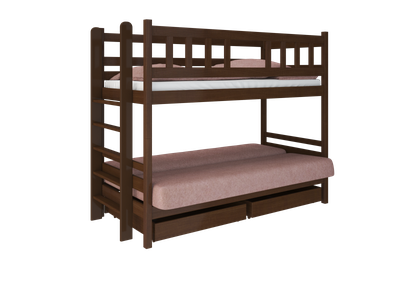 Кровать чердак " Фламинго " орех (МФБ)