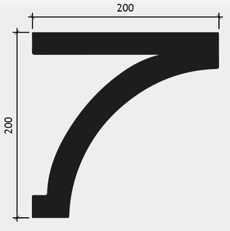 Карниз 4.91.001 - 200*200*2000мм