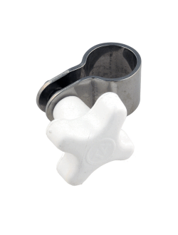 Кронштейн скользящий для рамы тента из нержавеющей стали Bainbridge G651WT 20 мм с винтом и ручкой-барашек белый