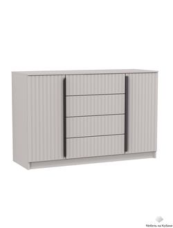 Брандо 67.11 Комод (кашемир / ДВПО: белый / фасады: МДФ с ПВХ кашемир)