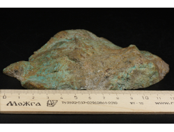 Бирюза, срез полированный с одной стороны, США, Невада (130*79*18 мм, 167 г) №37863