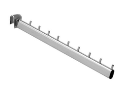 U648 Кронштейн наклонный хром 9 штырьков на овальную-прямоугольную трубу универсальный L=460 мм