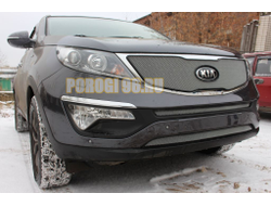 Защита радиатора KIA Sportage 2014-2016 chrome верх