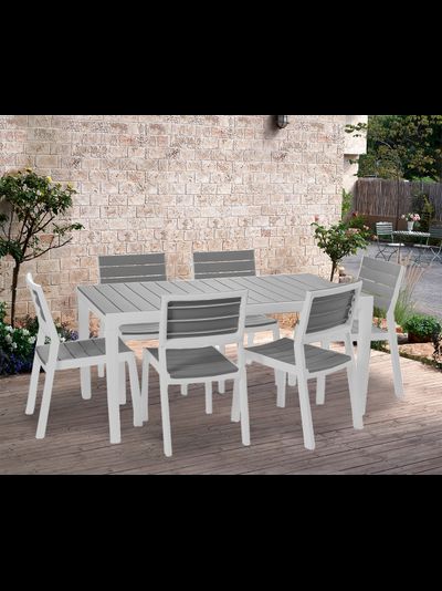 Стул Гармония белый-серый