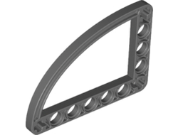 Technic, Liftarm, Modified L-Shape Quarter Ellipse Thin 5 x 7, Dark Bluish Gray (32251 / 32251199 / 4240006 / 4508729 / 6111179)