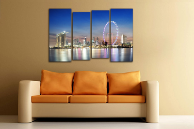 Модульная картина "Великолепие Сингапура"