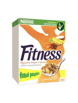 Хлопья Nestle Fitness & Fruits с фруктами ягодами и орехами 300 г