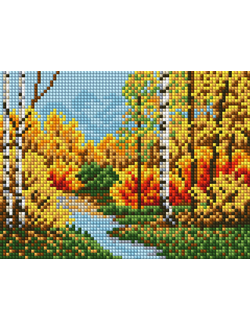 Мини набор Алмазной мозаики Осень-15х20см.