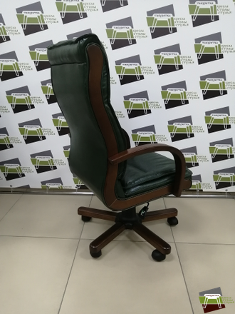 Кресло руководителя Лорд 1Д Н5 КЛ2005 кожа (зеленый)