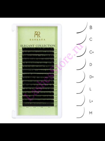 Ресницы чёрные BARBARA «ELEGANT» - Одна длина (16 линий)