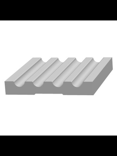 Наличник Ultrawood N 003 i, архитектурный ЛДФ, грунт под покраску, (2000x83x12 мм)