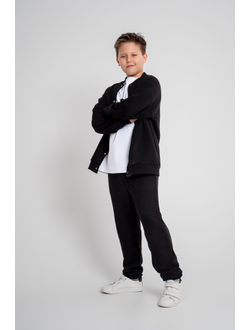 Бомбер на кнопках черный