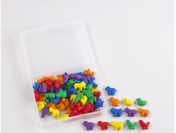 Материал счетный фигурки «Домашние животные» (72шт., 6 форм, 6 цветов)