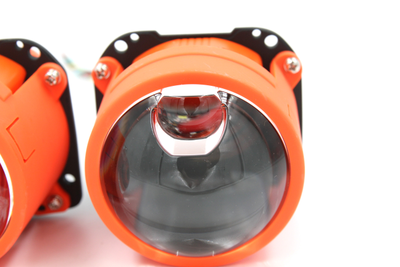 Билед модули M01 PRO, 2.5 дюйма, 12v, 5500К, с подсветкой красного цвета Devil Eyes (комплект, 2шт)