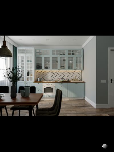 Прованс модульная кухня Голубой