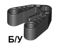 ! Б/У - Technic, Axle and Pin Connector 3 x 3 with Axle, 2 Pin Holes and Axle Hole, Black (58177 / 4497946) - Б/У