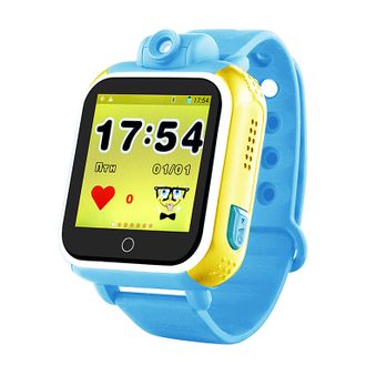 Детские часы-телефон с GPS-трекером Smart Baby Watch GW1000 (Голубые)