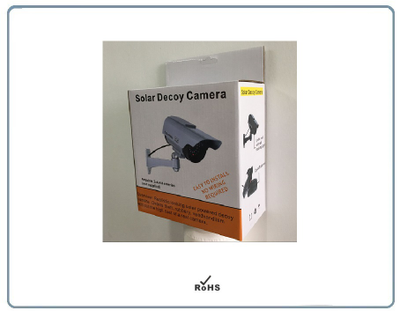 DE/SK2200 Муляж уличной видеокамеры. Отсек для 2  аккумуляторов (тип АА) + солнечная панель