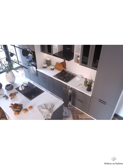 Глетчер Маренго силк модульная кухня